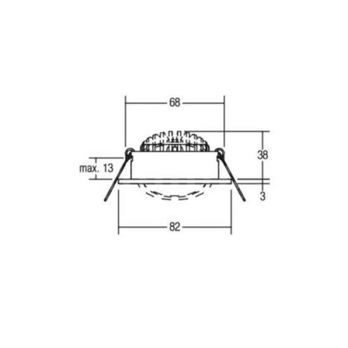 BRUMBERG LED-downlight, 38° rundt krem 3 000K