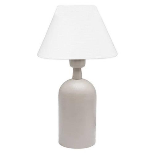 PR Home Riley bordlampe, stoffskjerm, beige/hvit