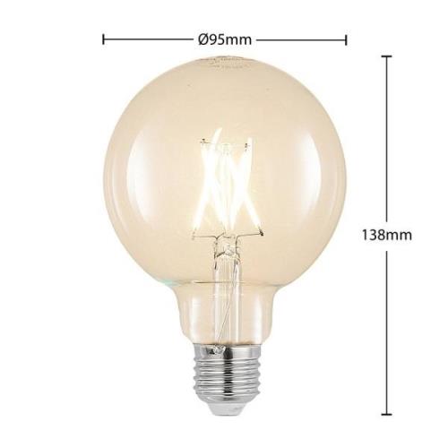 LED-pære E27 4 W G95 2 700 K globe filament, klar