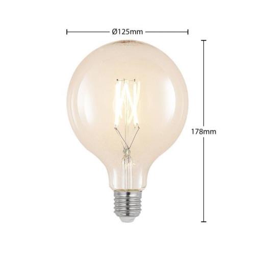 LED-pære E27 6 W G125 2 700 K globe filament, klar