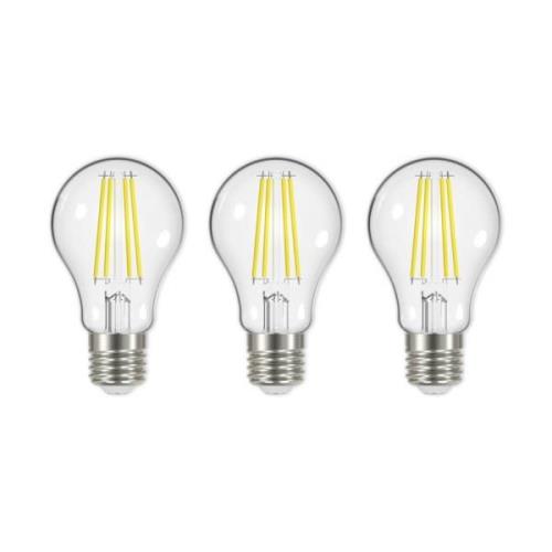 LED-filament E27 5W 3 000 K 1060 lumen klar 3 stk