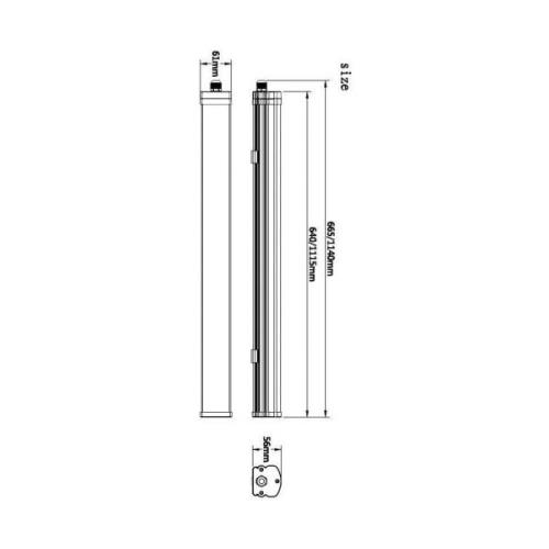 LED-fuktighetssikkert lys Tri Proof Motion 66,5 cm