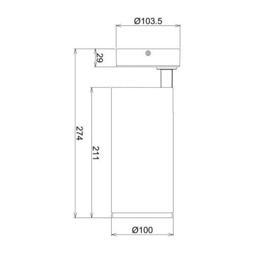 LED-takstrahler Lucea, justerbar, 30 W hvit