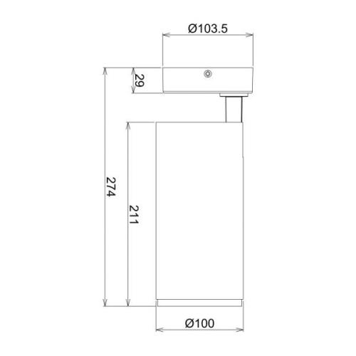 LED-takstrahler Lucea, justerbar, 30 W svart