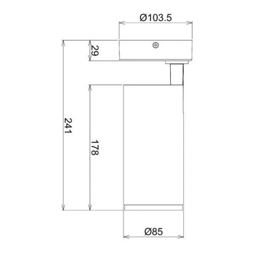 LED-takspotlight Lucea, justerbar, 20 W hvit