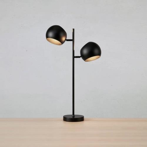 Bordlampe Edgar, 2 lyskilder, svart