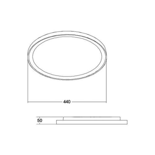 BRUMBERG Sunny Midi LED-taklampe RC CCT svart