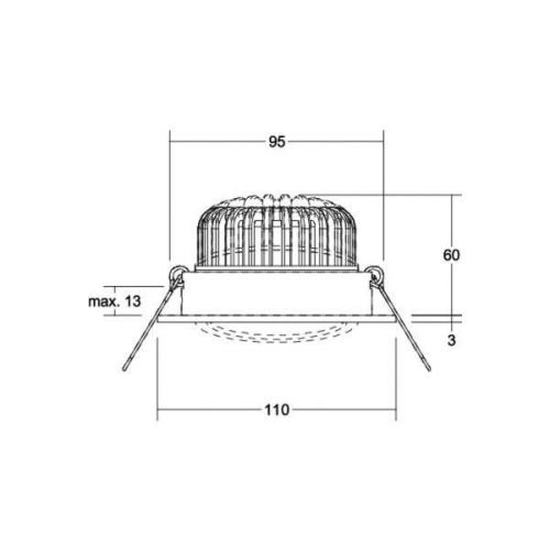 BRUMBERG Kerby-R LED-downlight, 4 000 K, alu