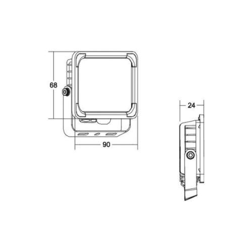 BRUMBERG Neo Micro LED-flomlys, bredde 9 cm, 3 000K