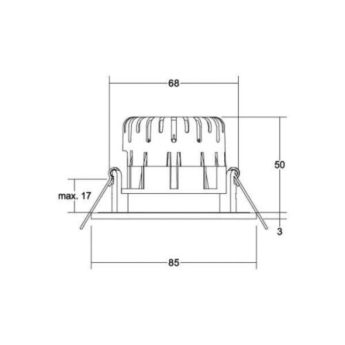 BRUMBERG BB20 IP65 innfelt RC driver kantet nikkel