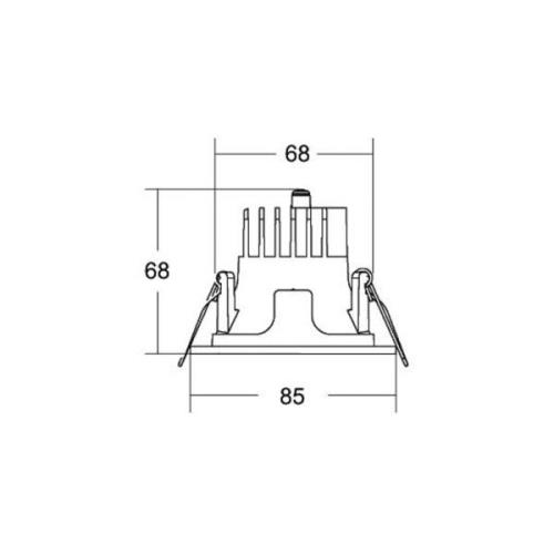 BRUMBERG Apollo Micro, glatt, rund, DALI, 4000 K, hvit