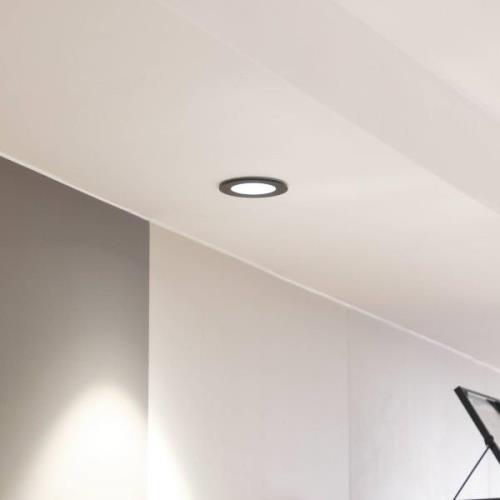 Arcchio LED-downlight Aryx, svart, 4 000 K