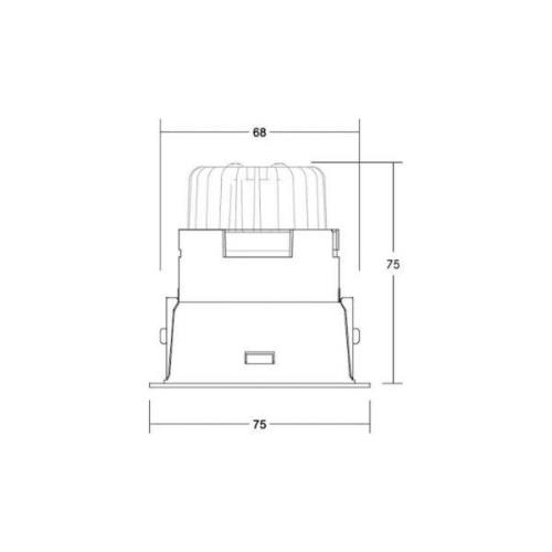 BRUMBERG LED innfelt downlight Binato RC-dimerbar 3000K hvit