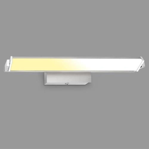 LED-vegglampe Udonga, svingbar, CCT, dimbar, nikkel