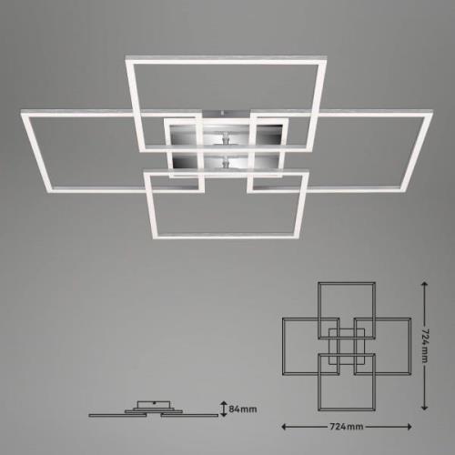 Frame S LED-taklampe, 72,4 x 72,4 cm, aluminium