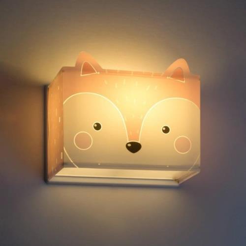 Little Fox-vegglampe for barn med støpsel