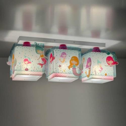 Dalber Mermaids taklampe, havfruer, 3 lyskilde