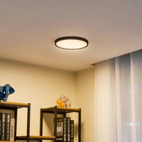 Lindby LED-taklampe Pravin, Ø 30 cm, 3000 K, svart