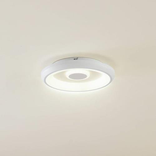 Lindby Smart Lynden LED-taklampe, Ø 38 cm, hvit, RGB, Tuya