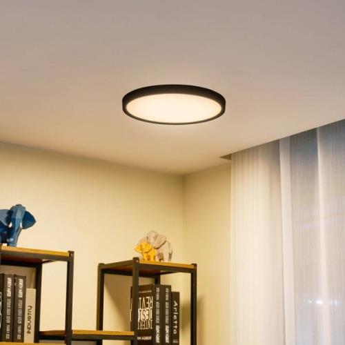 Lindby LED-taklampe Pravin, Ø 40 cm, 3000 K, svart