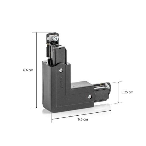 Hjørneforbindelse Noa utvendig leder, svart