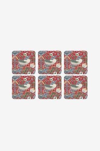 Glassbrikker Morris & Co Strawberry Thief Red 6-pk