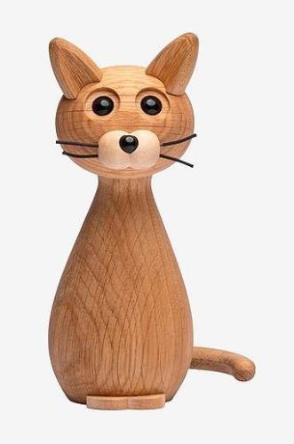 Trefigur Brave Katt 24 cm Eik