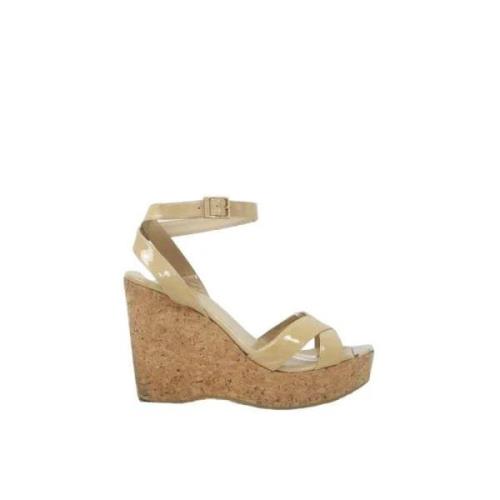 Pre-owned Beige polyester Jimmy Choo Sandaler