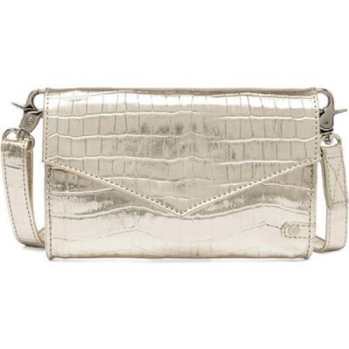 Champagne Krokodil mønster Skinn Clutch