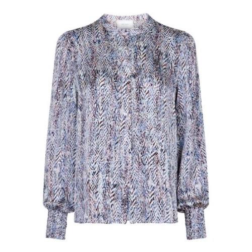 Ditsy Multi Puff Erme Bluse