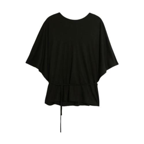 Sort Filippa K Shay Jersey Top T-Skjorte