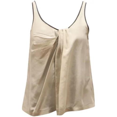 Pre-owned Beige Silk Armani Top