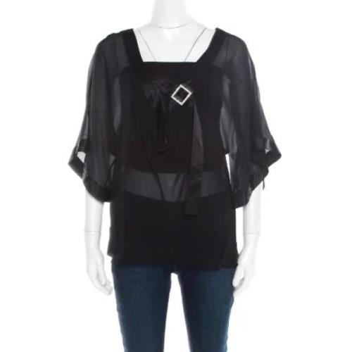 Pre-owned Svart silke Armani Top