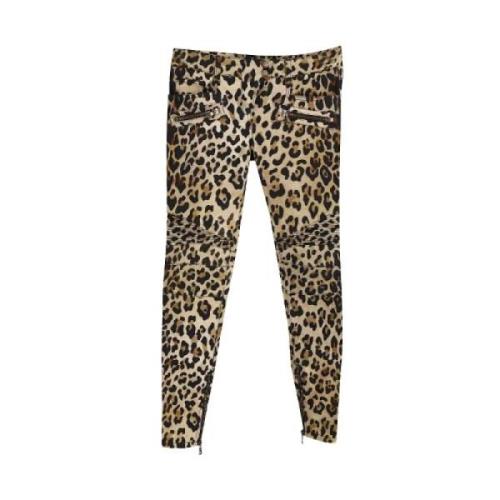 Pre-owned Animal print Bomull Balmain Pants