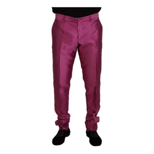 Slim Fit Rosa Formelle Bukser