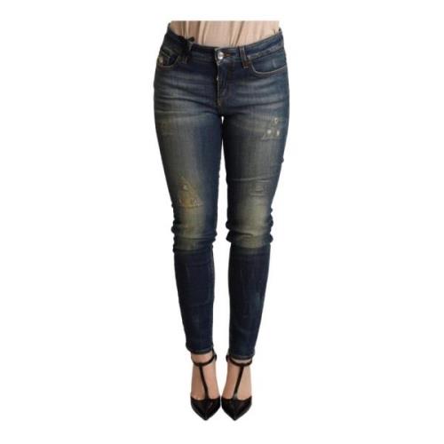 Mørkeblå Skinny Denim Stretch Jeans