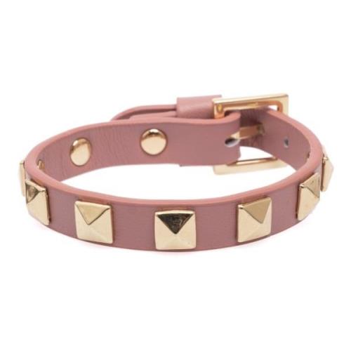 Leather Stud Bracelet Rose