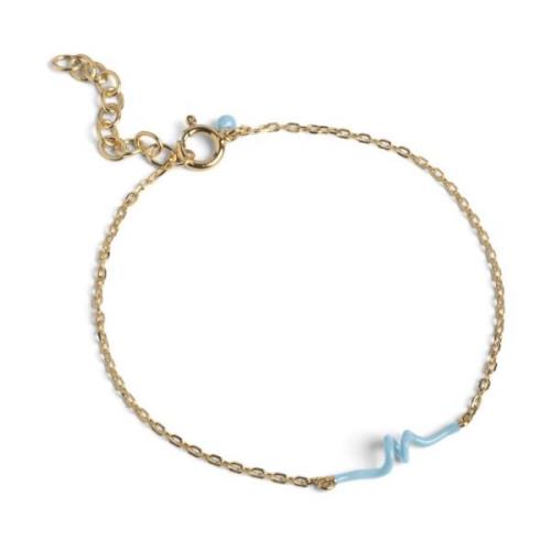 Twist Light Ice Blue Emalje Armbånd