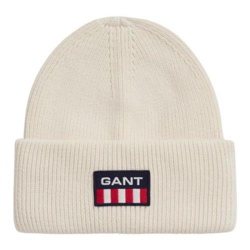 Retro Shield Beanie - Offwhite