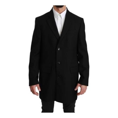 Elegant Svart Ull Blazer