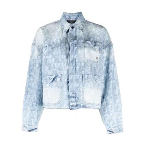 Blå Denim Jacquard Kåpe