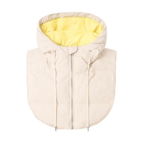 Hooded Puffer Neckwarmer - Light Stone