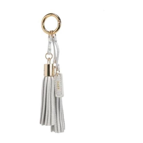 Leather Twin Tassel White