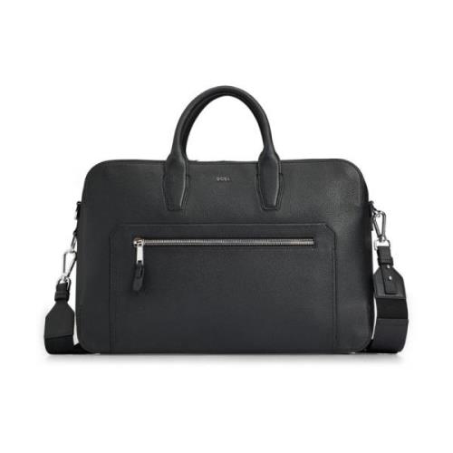 Sort Boss Black Highway Grained-Leather Double Document Case Tilbehør