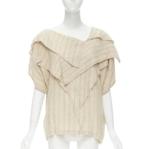 Pre-owned Beige Fabric Issey Miyake Top