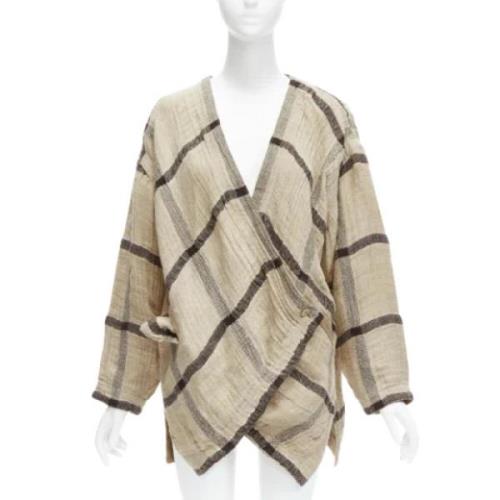 Pre-owned Beige Stoff Issey Miyake Coat