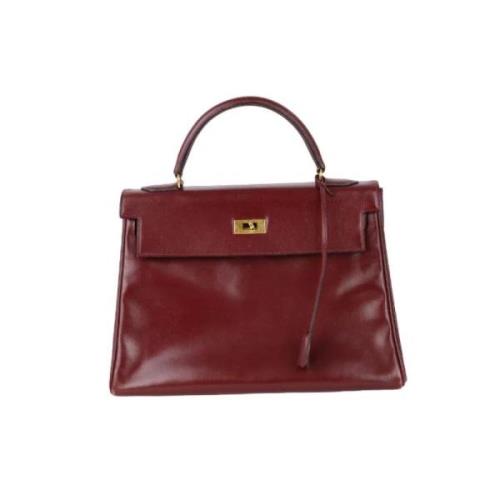 Pre-owned Burgunder skinn Hermès Kelly