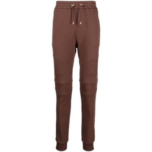 Stilige Brune Slim Fit Sweatpants