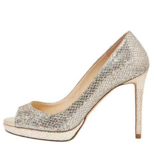 Pre-owned Metallisk stoff Jimmy Choo haeler