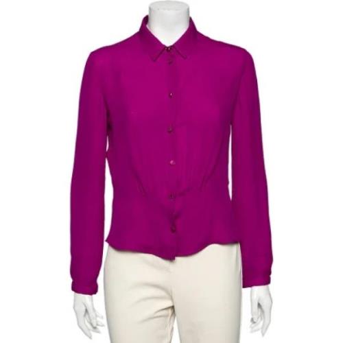 Pre-owned Lilla silke Armani topp